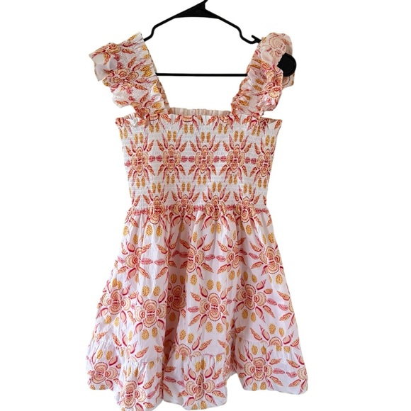 Hill House Elizabeth Mini Nap Dress in Orange Shell Mosaic - Picture 8 of 8